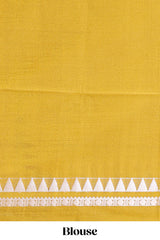 Rama green saree with yellow blouse