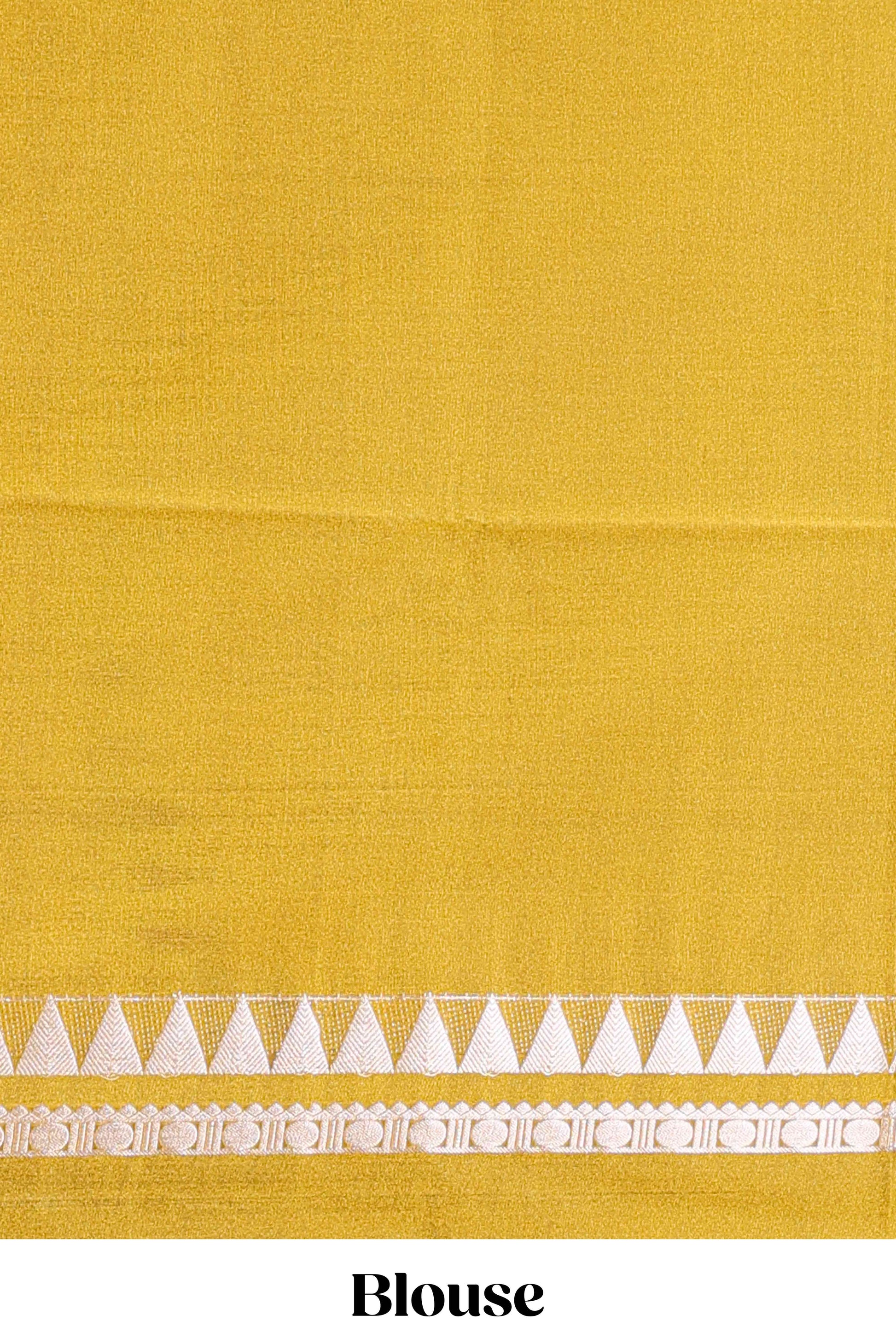 Rama green saree with yellow blouse