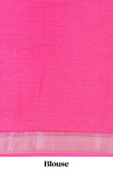 Ramar blue crepe chiffon drape saree