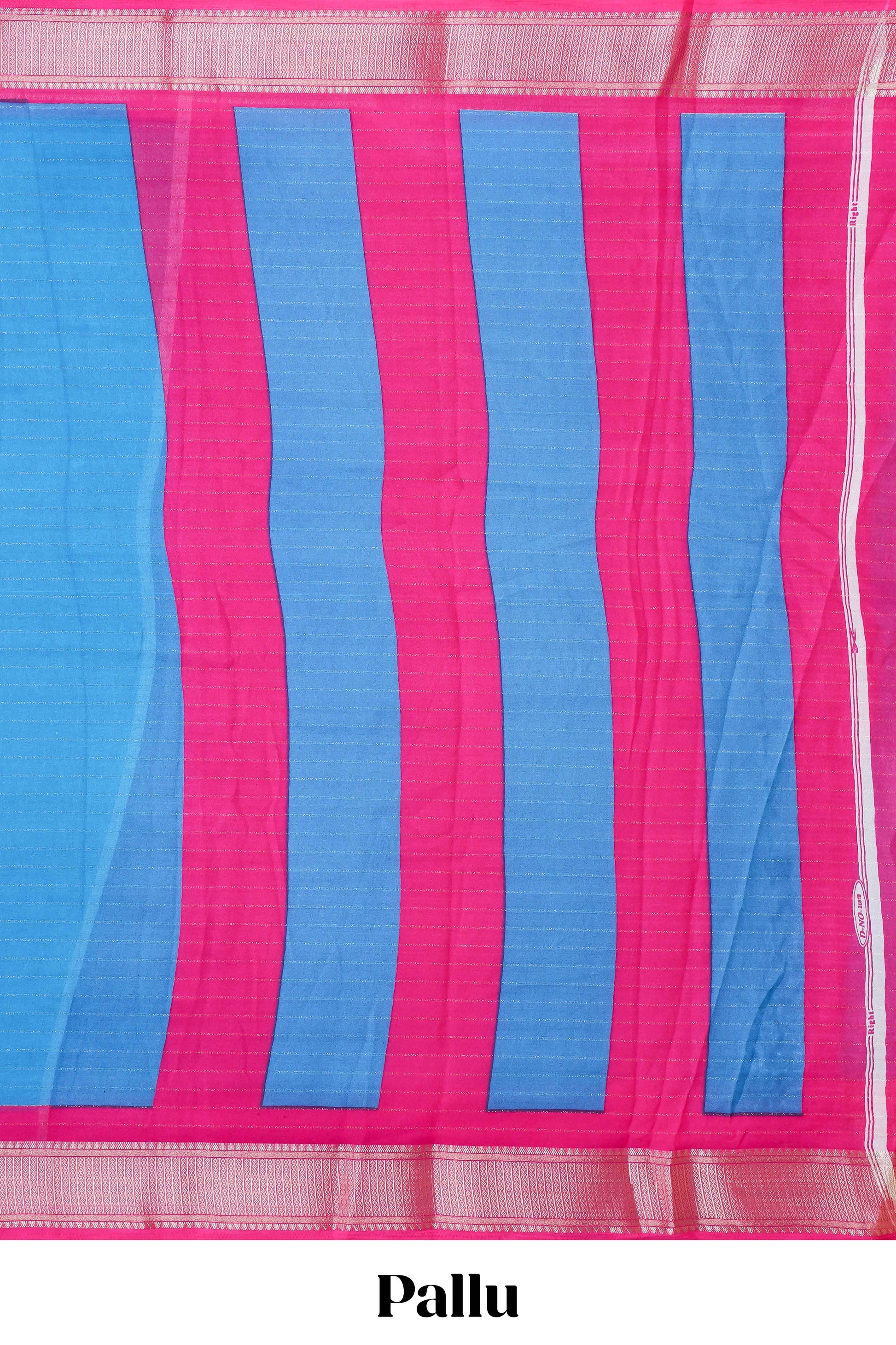 Ramar blue crepe chiffon festive saree