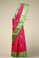 Rani pink Kanchipuram silk saree