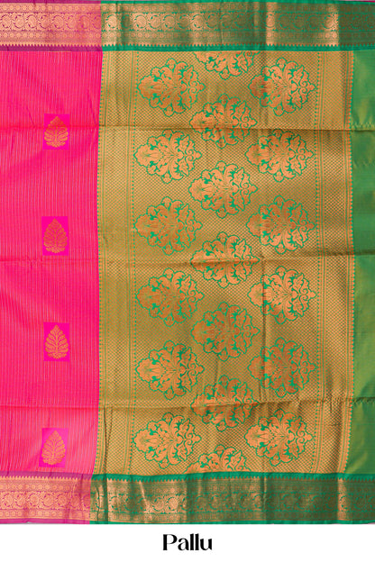 Rani pink art soft silk traditional saree