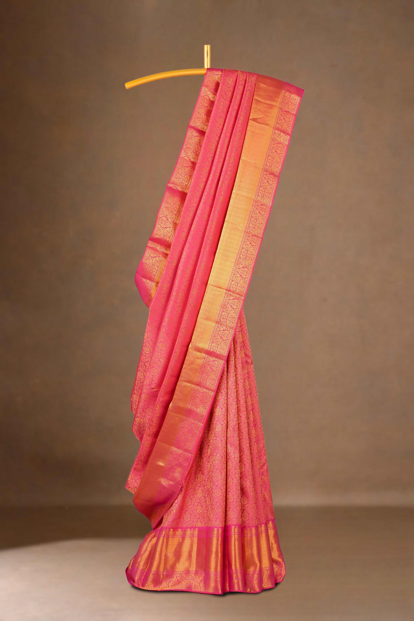 Rani pink bridal kanchipuram silk saree