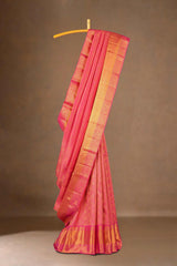Rani pink bridal kanchipuram silk saree