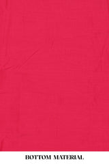 Rani pink cotton silk festive suit