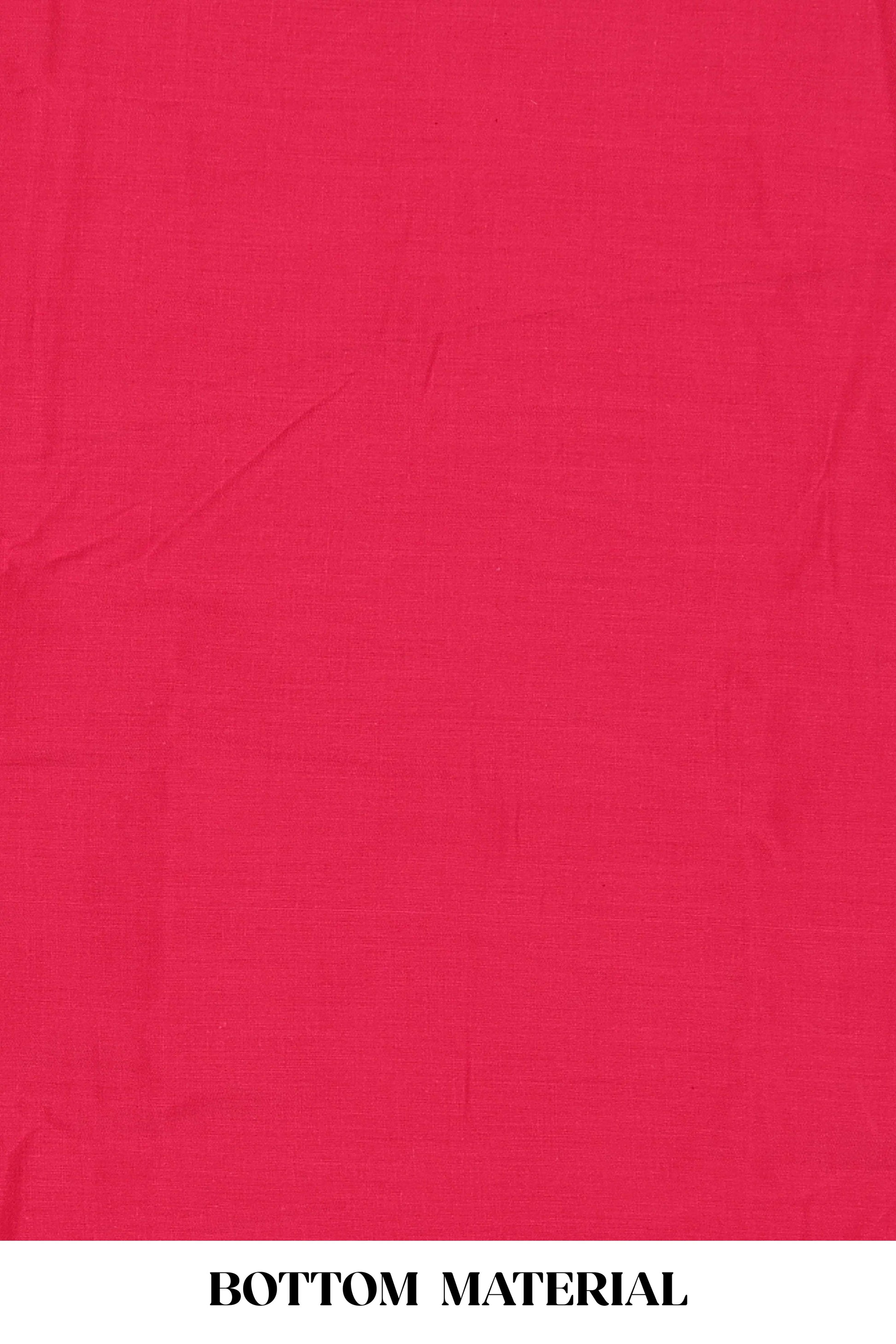 Rani pink cotton silk festive suit
