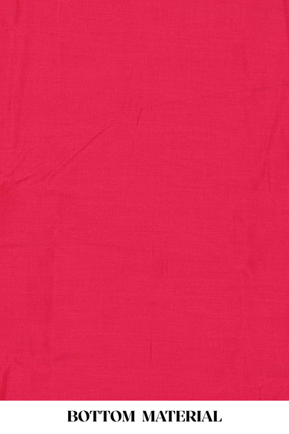 Rani pink cotton silk festive suit