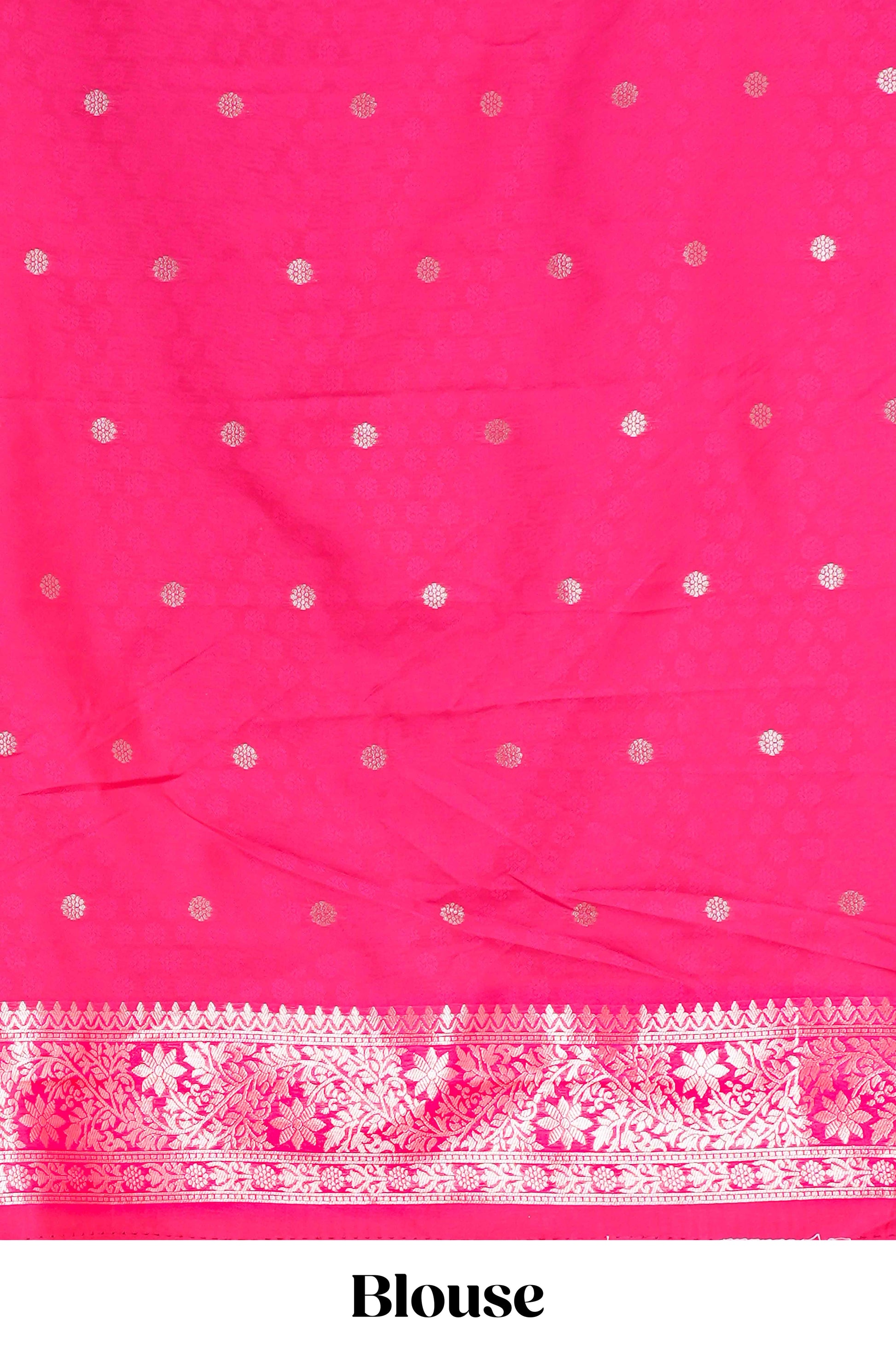 Rani pink semi soft silk festive saree
