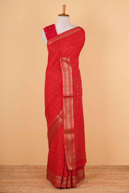 Raw red Silk