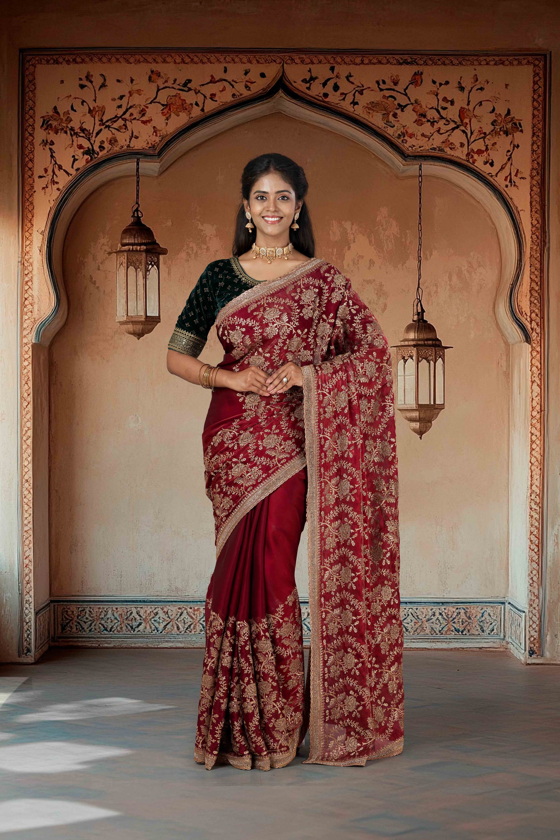 Red Designer Sarees