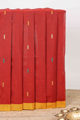 Red butta kanchi cotton saree