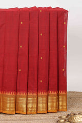 Red chettinad cotton saree butta design