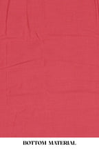 Red cotton silk designer suit