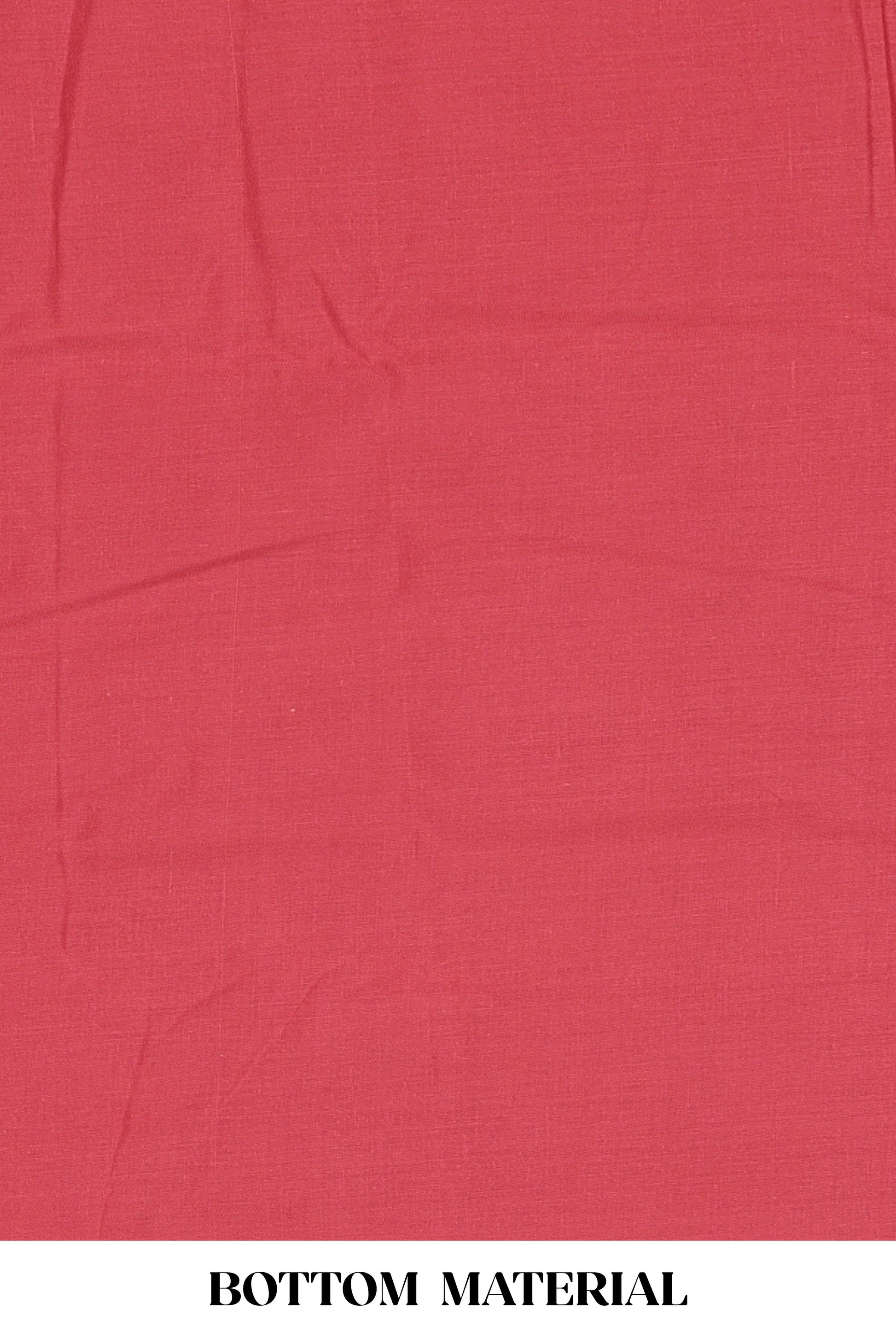Red cotton silk designer suit