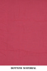 Red cotton silk thread work suit