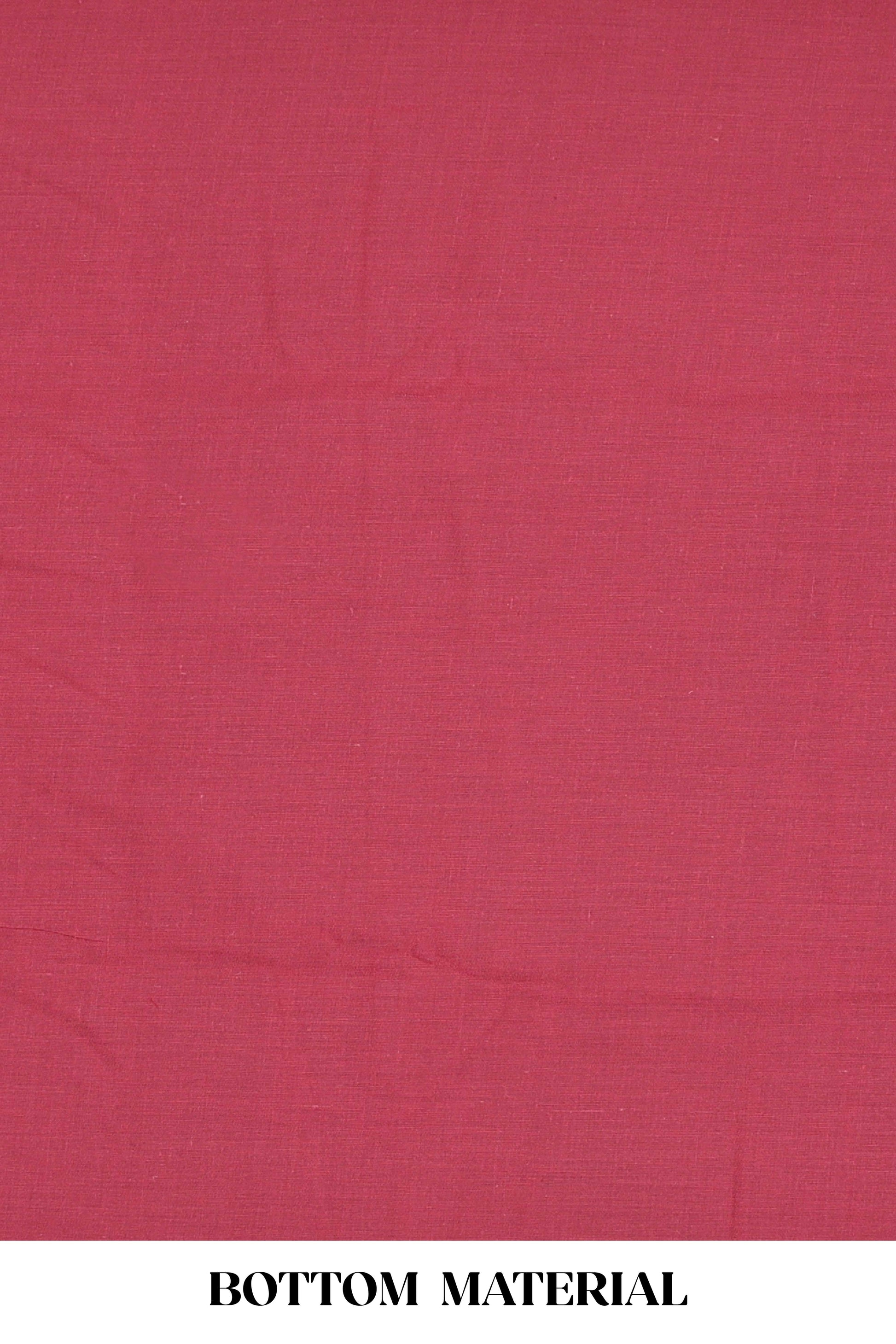 Red cotton silk thread work suit