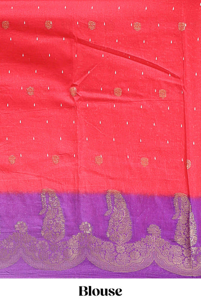 Red dola silk festive saree