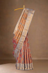 Red grey bridal kanchipuram silk saree
