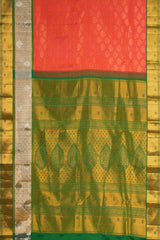 Red jacquard woven silk sarees