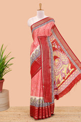 Red lightweight georgette fabric