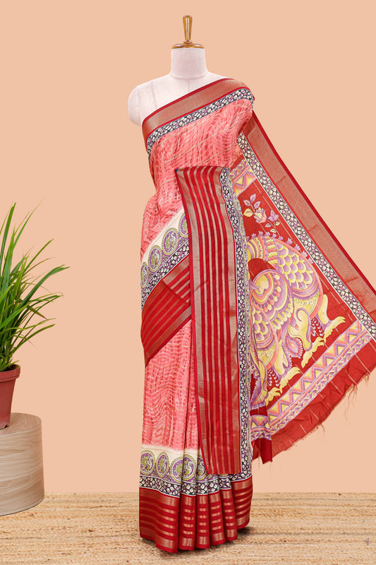 Red lightweight georgette fabric