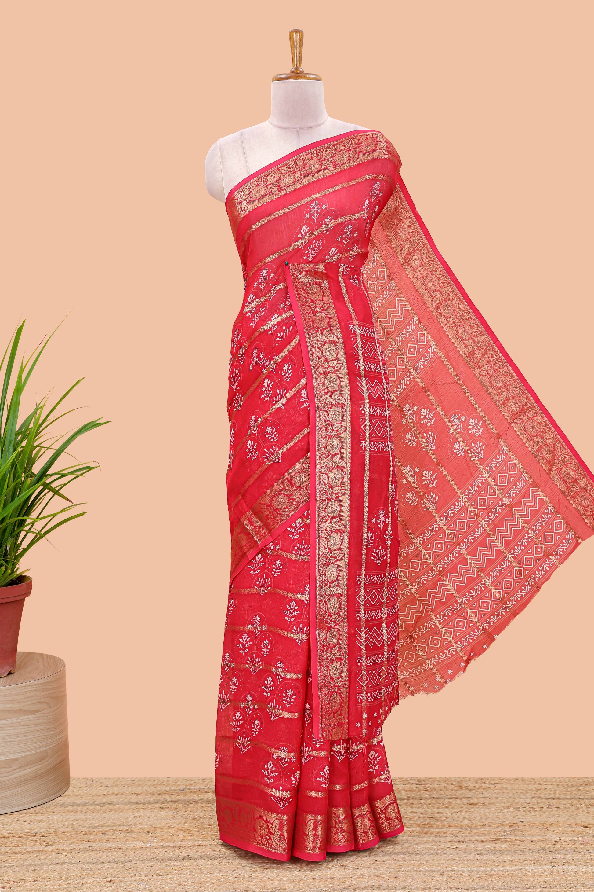 Red marsh georgette weave 