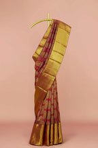 Red pattu silk saree