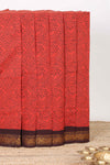 Red sungudi cotton fabric
