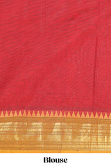 Red traditional chettinad cotton saree