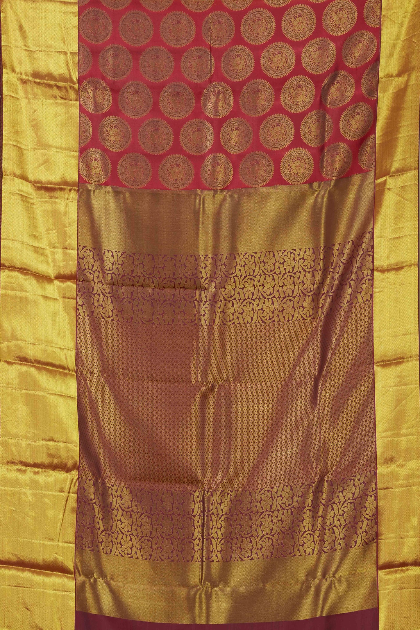 Red wedding silk saree