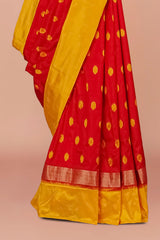 Red yellow contrast ikkat