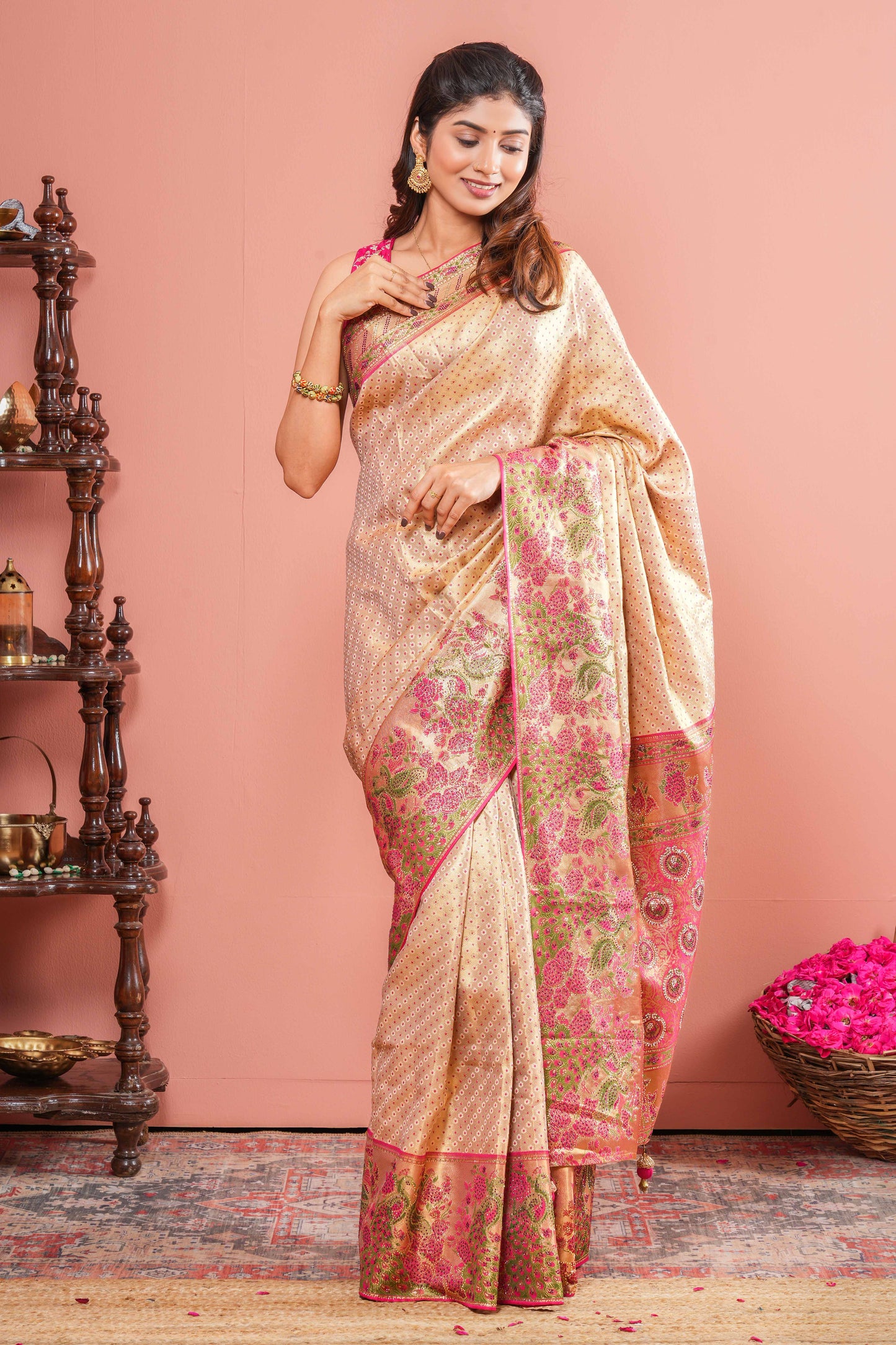 Regal celebration drape saree
