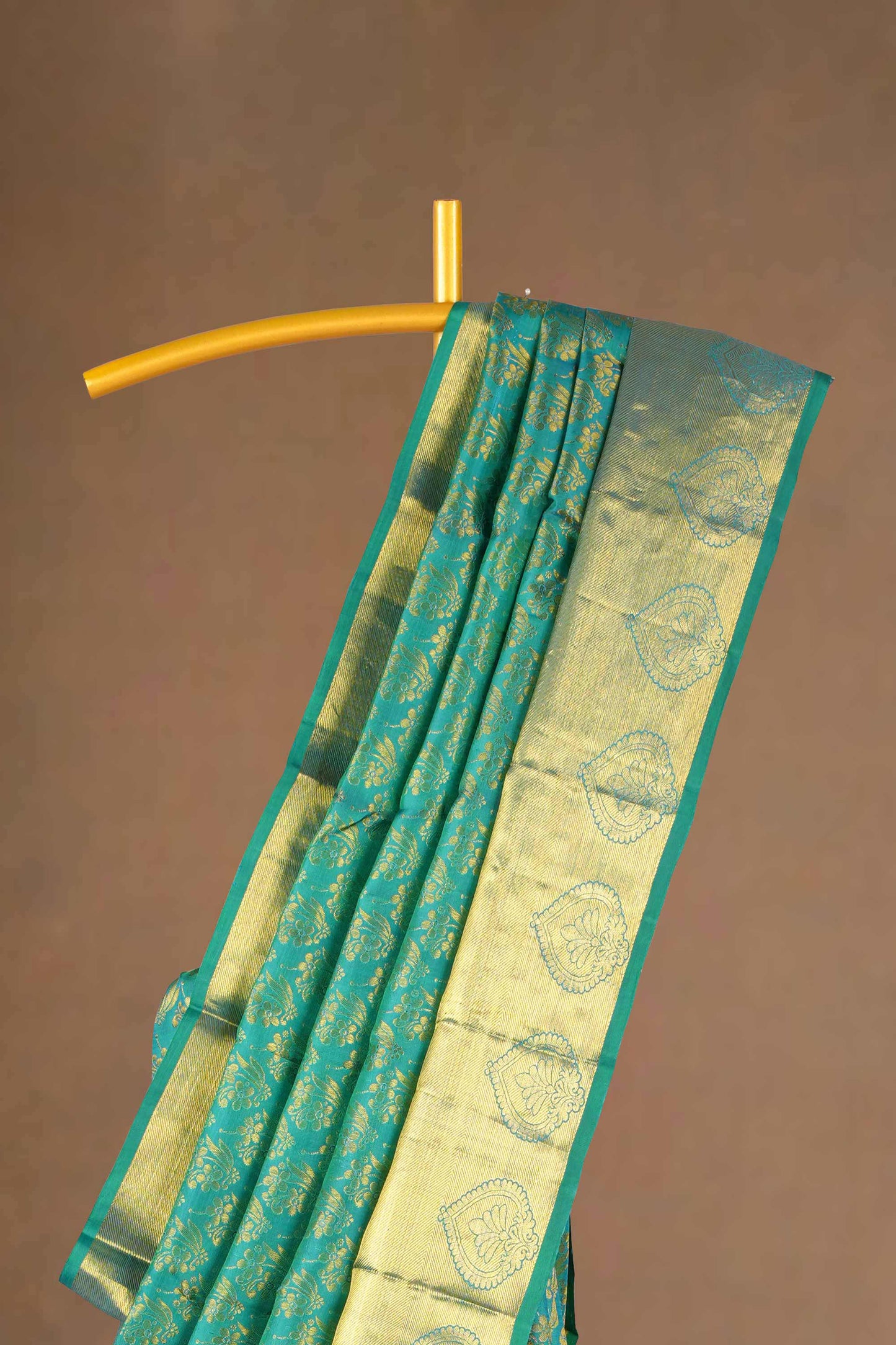 Rich green traditional silk saree
