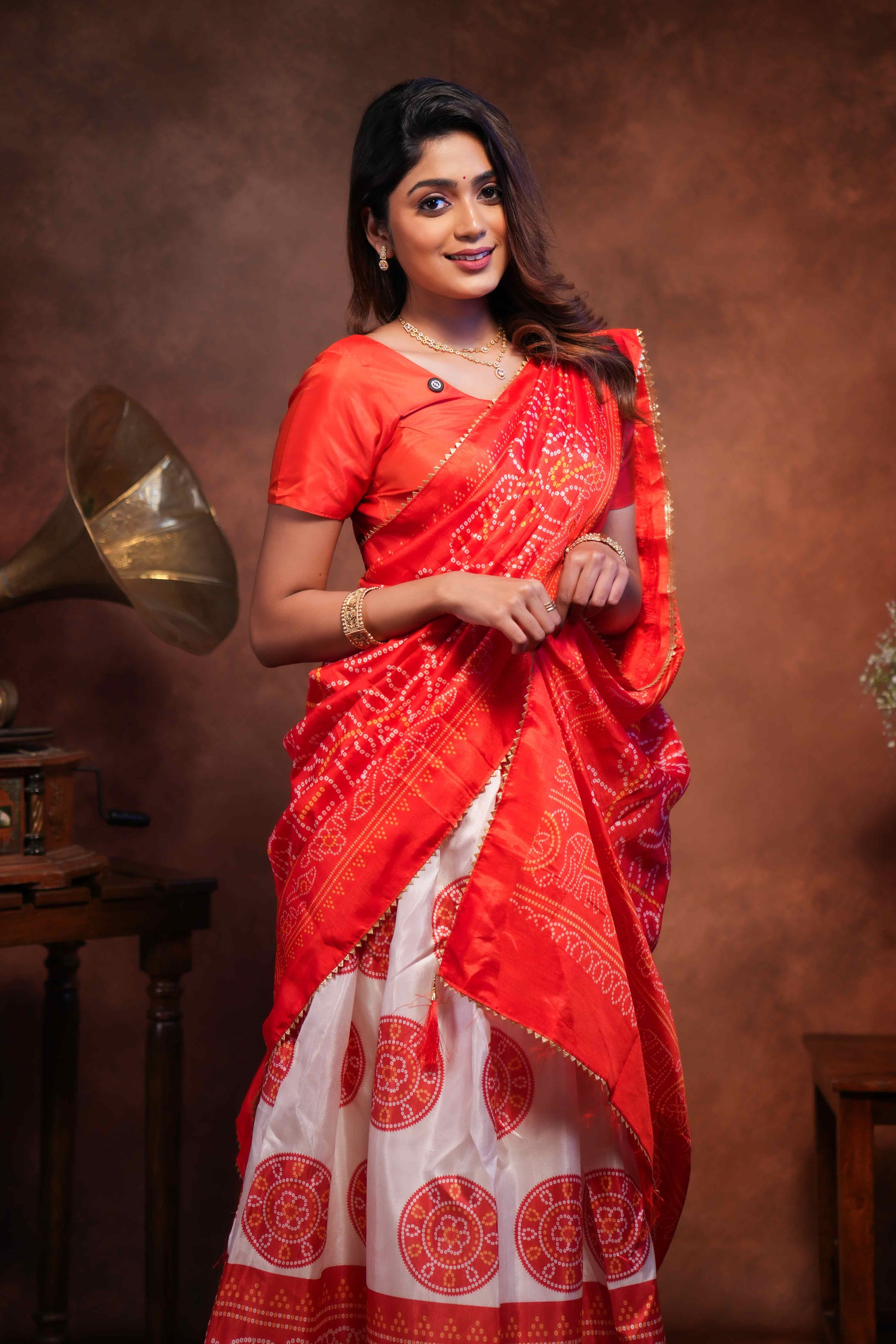 Rich red festive attire