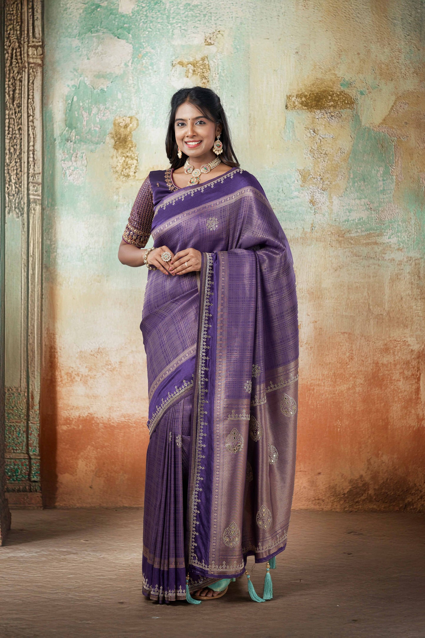 Rich violet glossy surface
