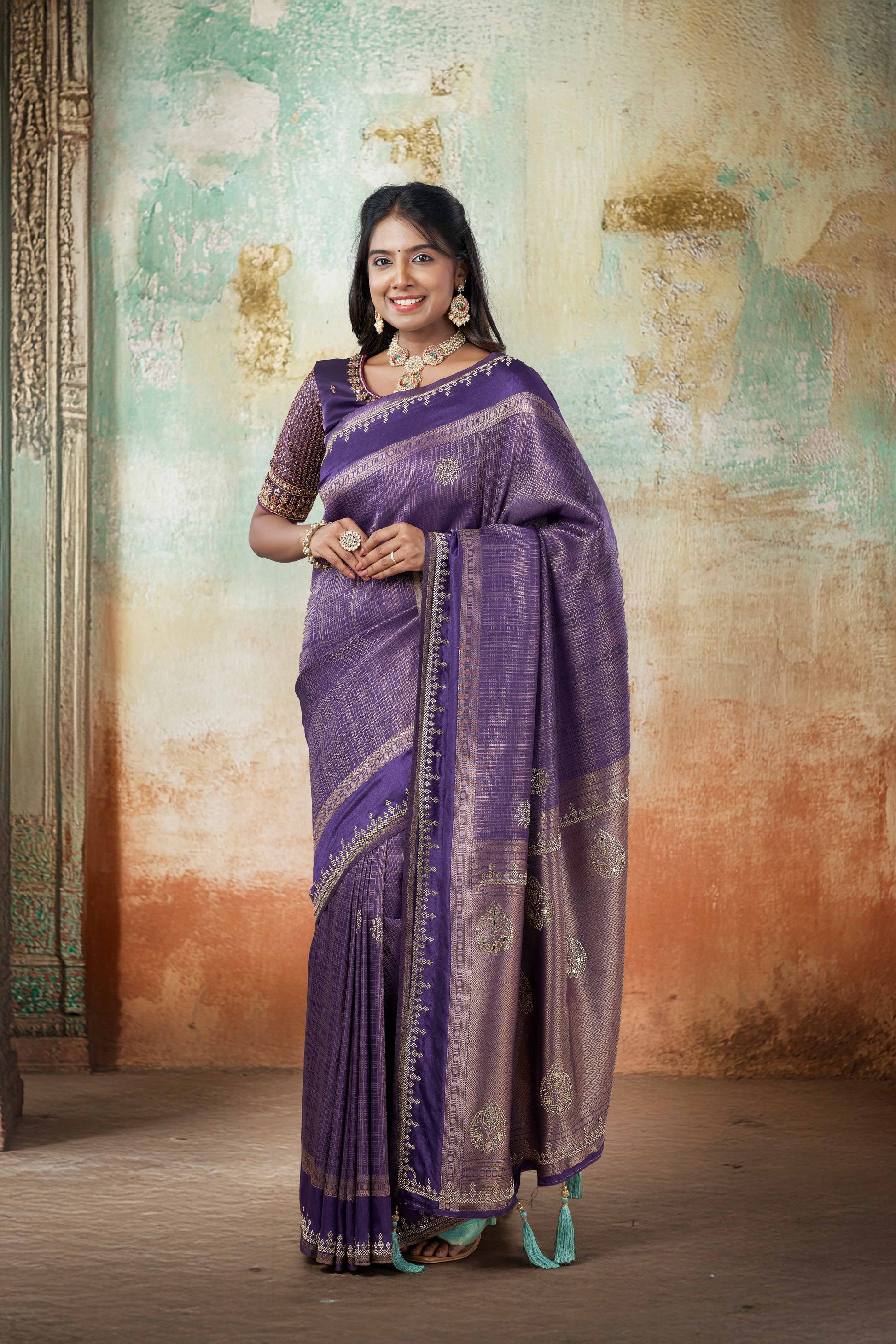 Rich violet glossy surface