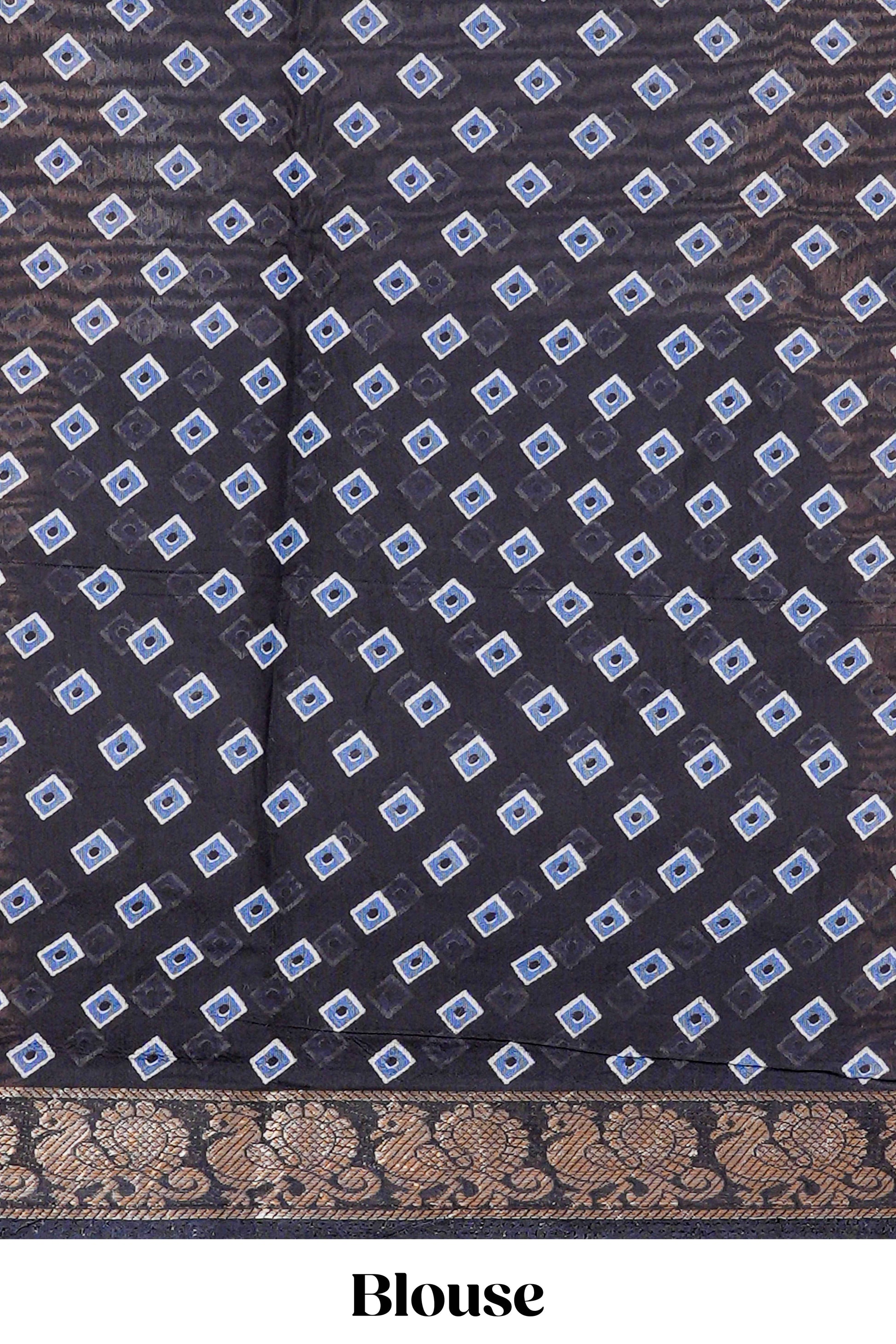 Royal Blue casual chanderi saree