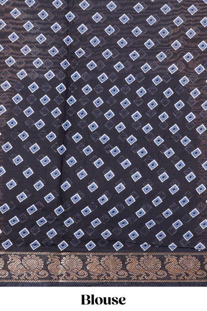 Royal Blue casual chanderi saree