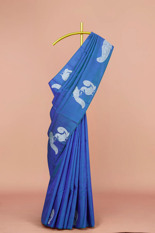 Royal blue pure silk sarees

