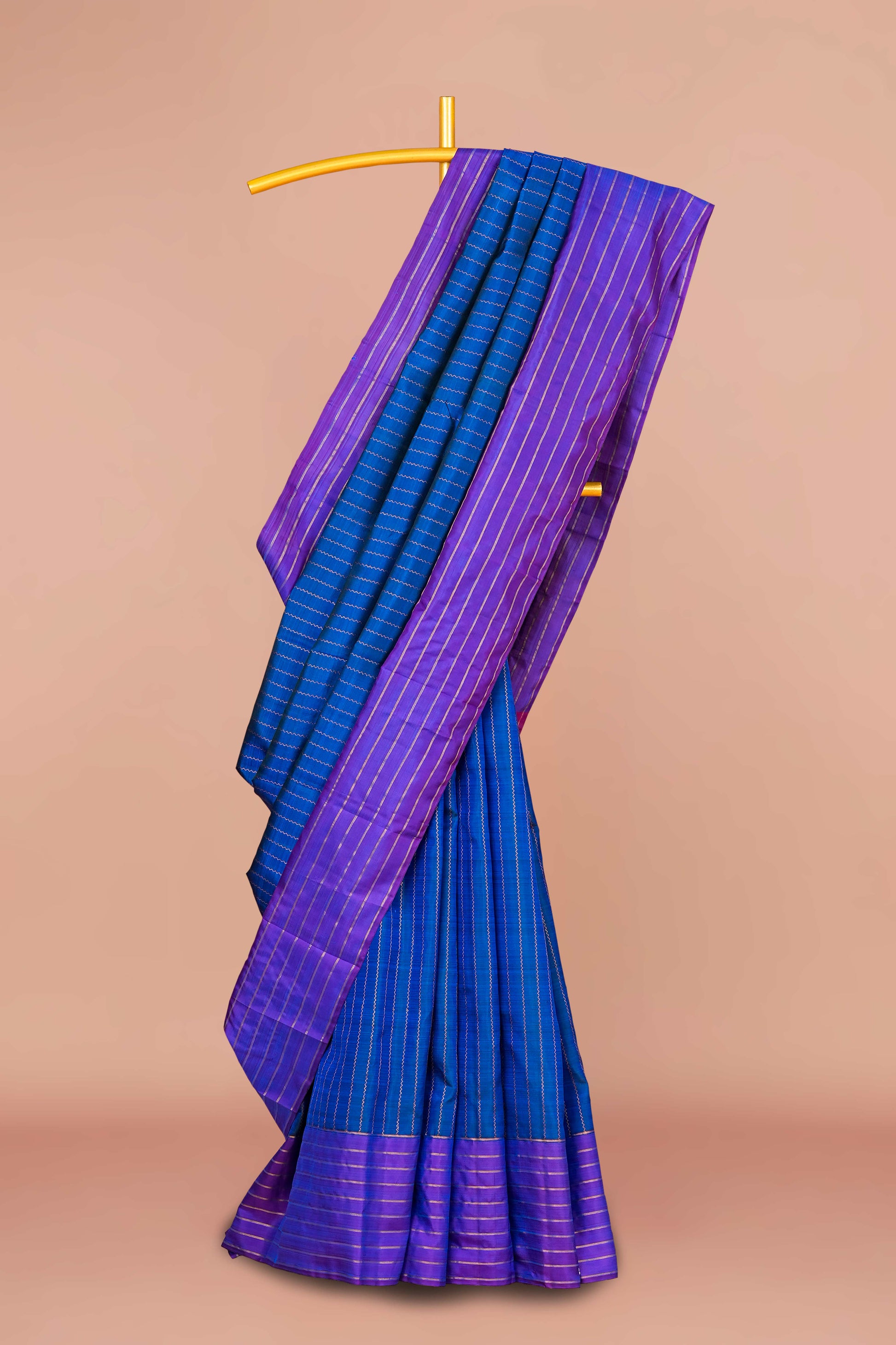 Royal blue pure silks sares