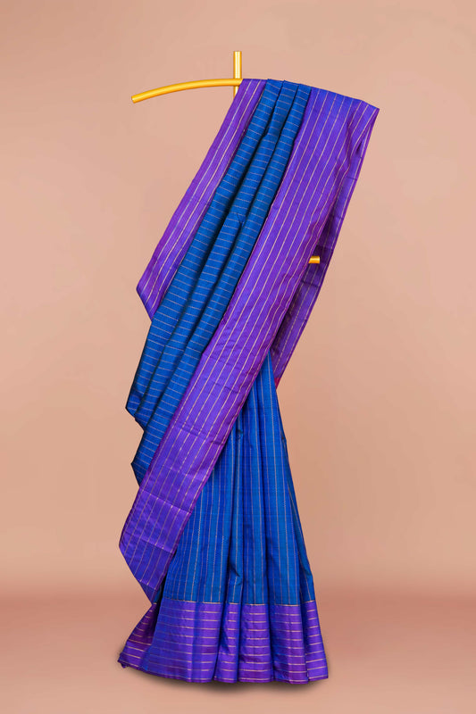 Royal blue pure silks sares