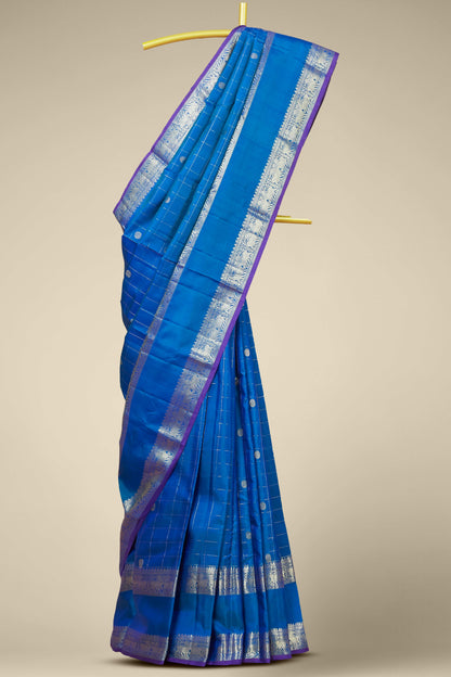 Royal blue traditional silk sarees
