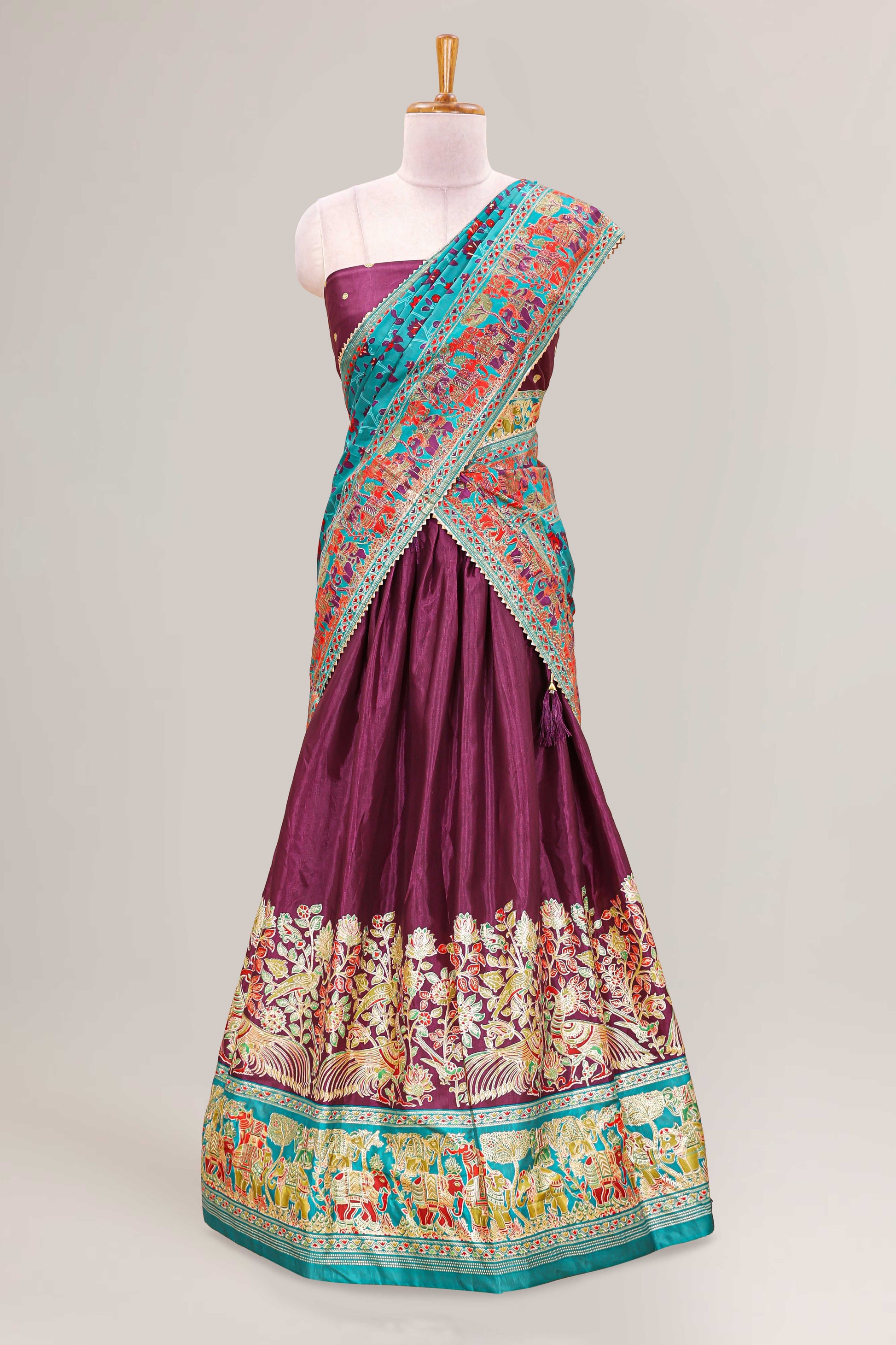 Royal purple festive attire