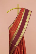 
Rust Kanchipuram silk saree