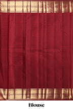 Maroon birds zari design swayamvara pattu saree with self zari border and matching blouse