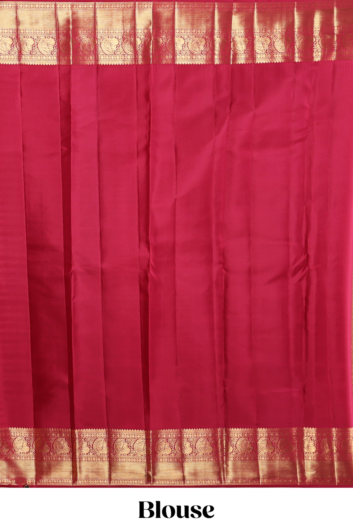 Rani pink geometric zari motifs design swayamvara pattu saree with self zari border and matching blouse