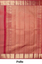 Maroon geometric zari design swayamvara pattu saree with self zari border and matching blouse