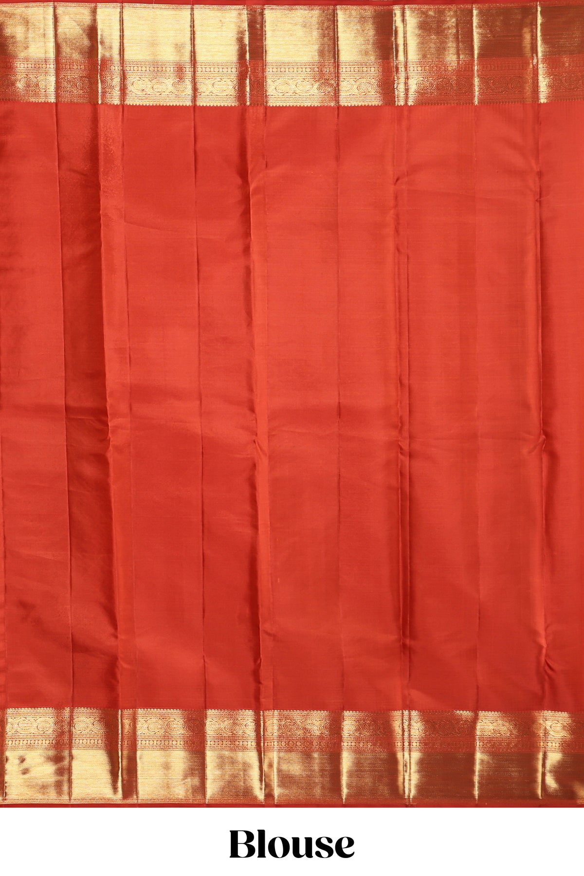 Rust red unique zari design swayamvara pattu saree with self zari border and matching blouse