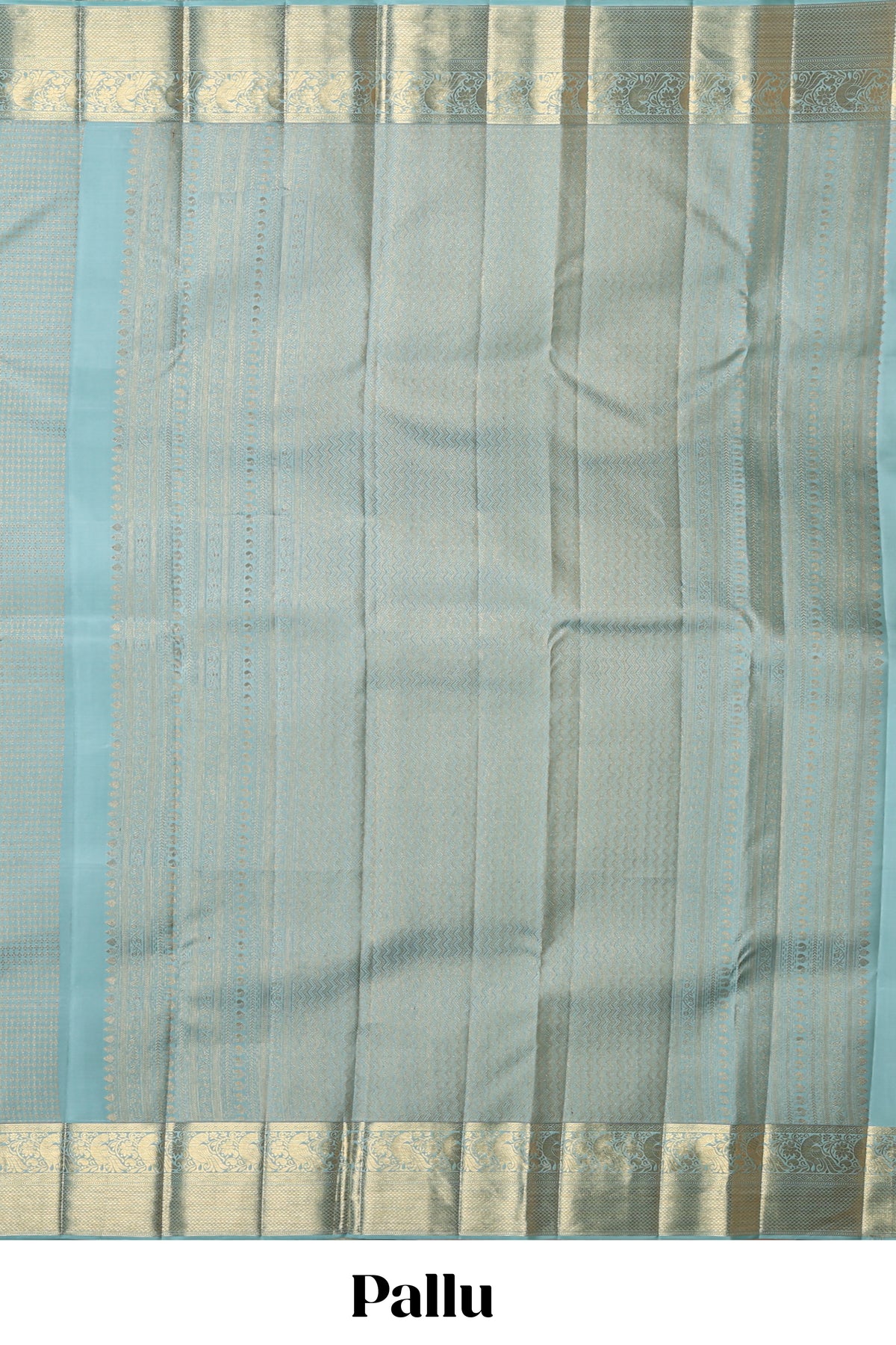Blue zari design swayamvara pattu saree with self zari border and matching blouse
