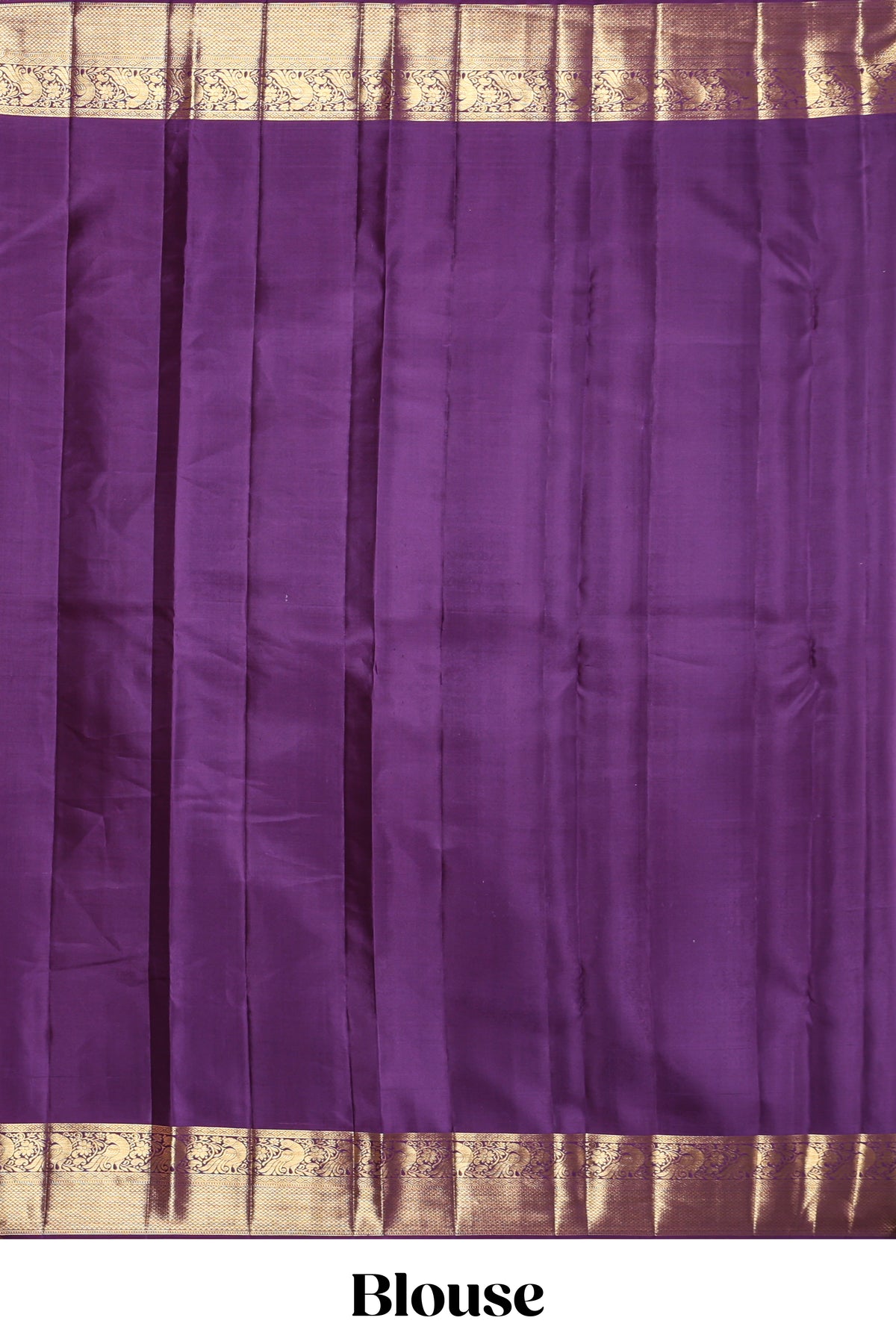 Violet zari design swayamvara pattu saree with self zari border and matching blouse